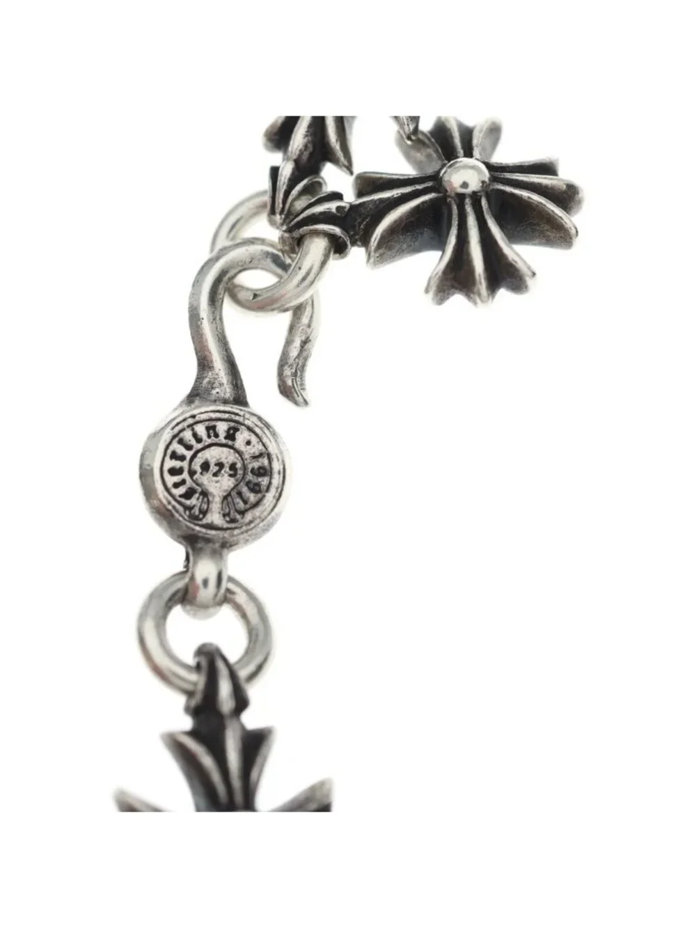 Chrome Hearts CO CH Plus Cutout Bracelet Silver